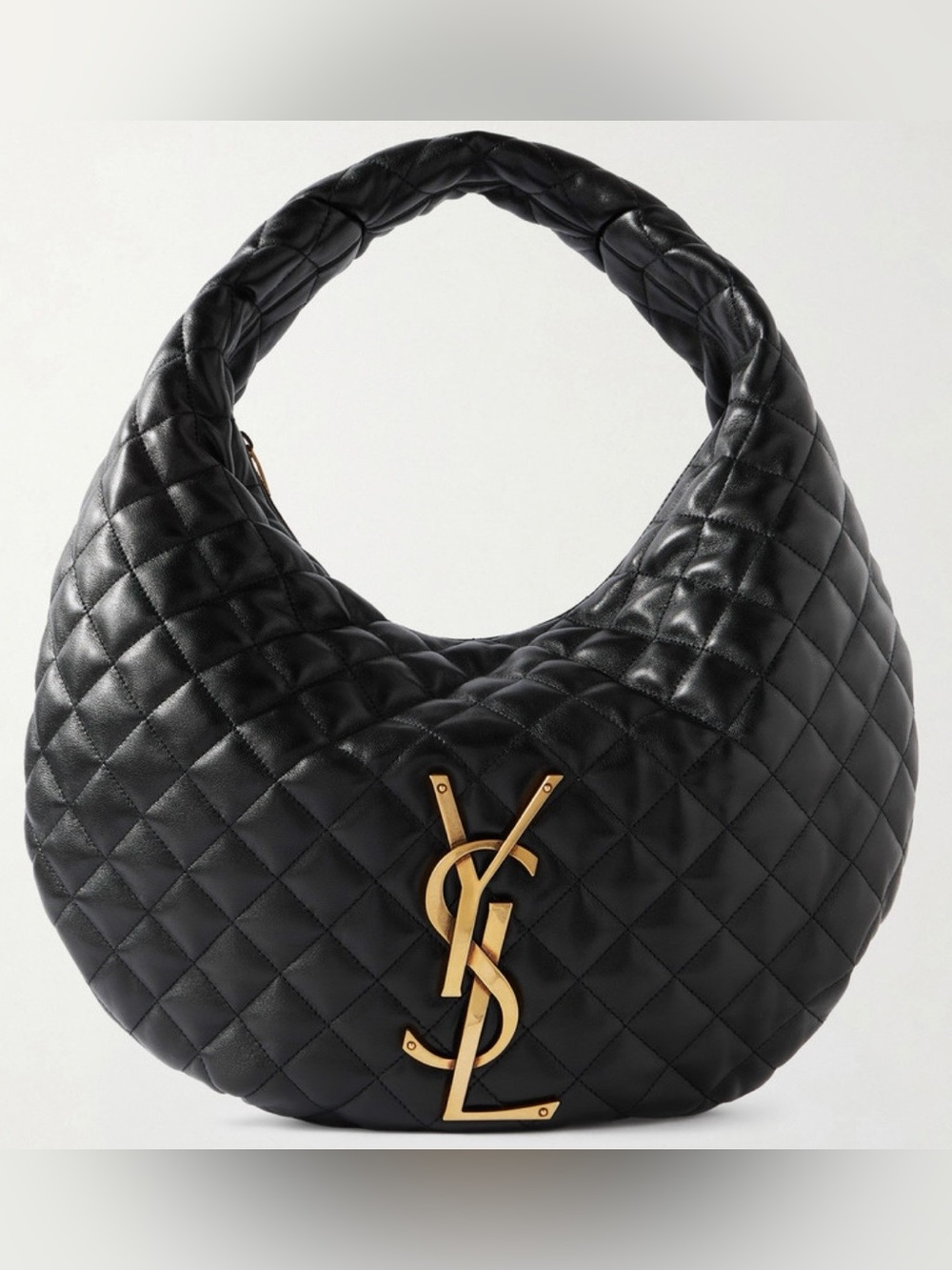 SAINT LAURENT Icare Diamond quilted leather hobo shoulder bag